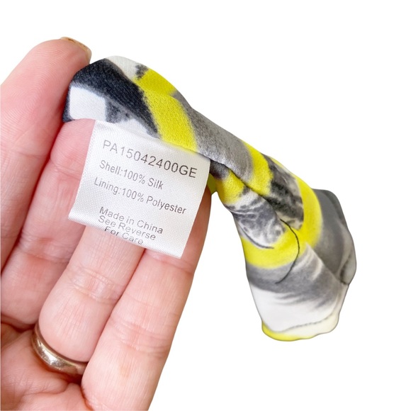 Parker Racerback Yellow Black Spaghetti Strap Silk Mini Dress Size Small - Picture 8 of 8